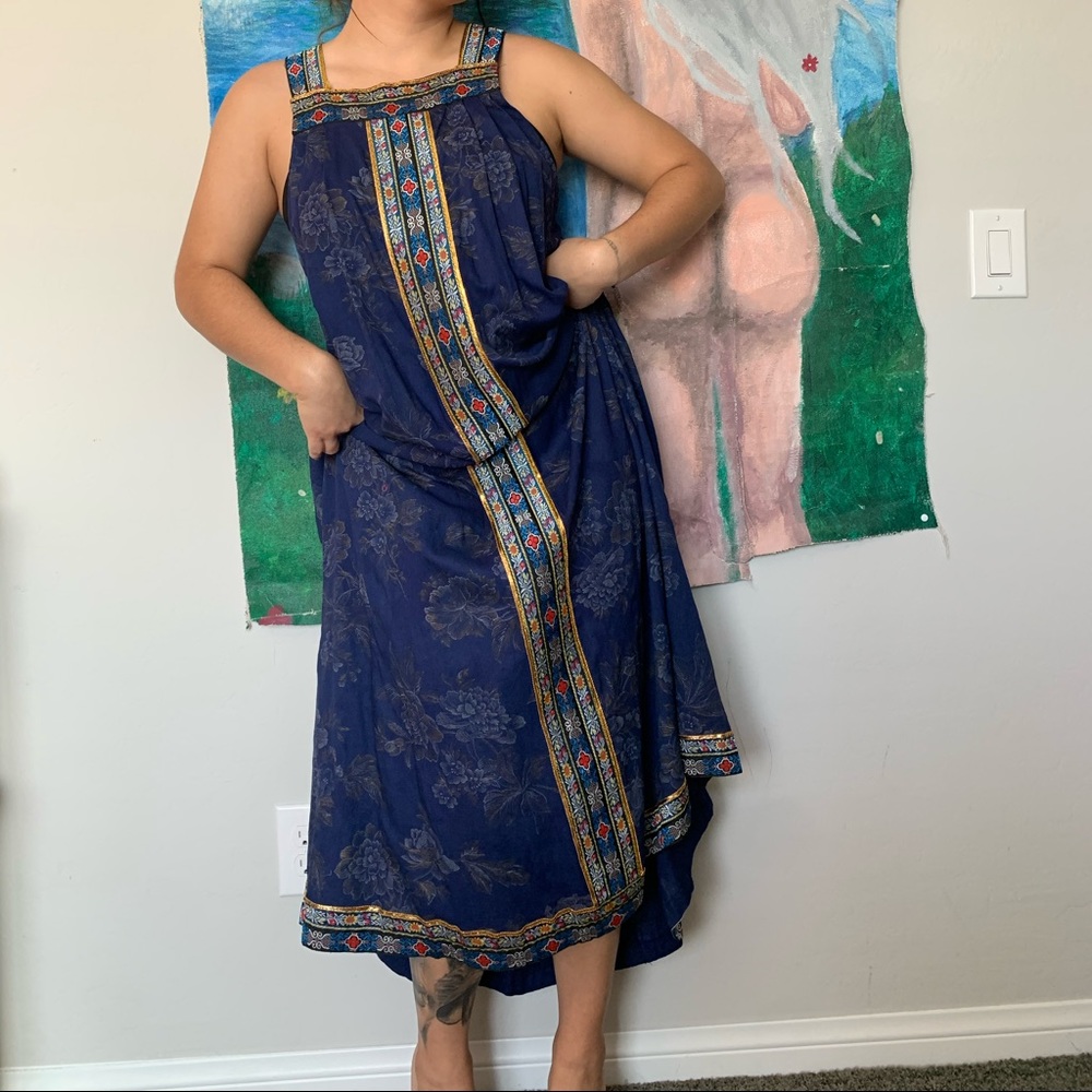 Vintage Bohemian Maxi Dress